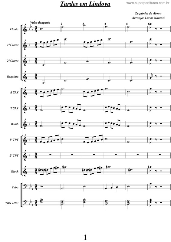 Partitura da música Tardes Em Lindóia v.4