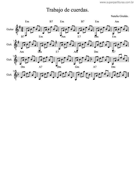 Partitura da música Tarea De Gramática.