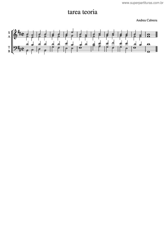 Partitura da música Tarea Teoria