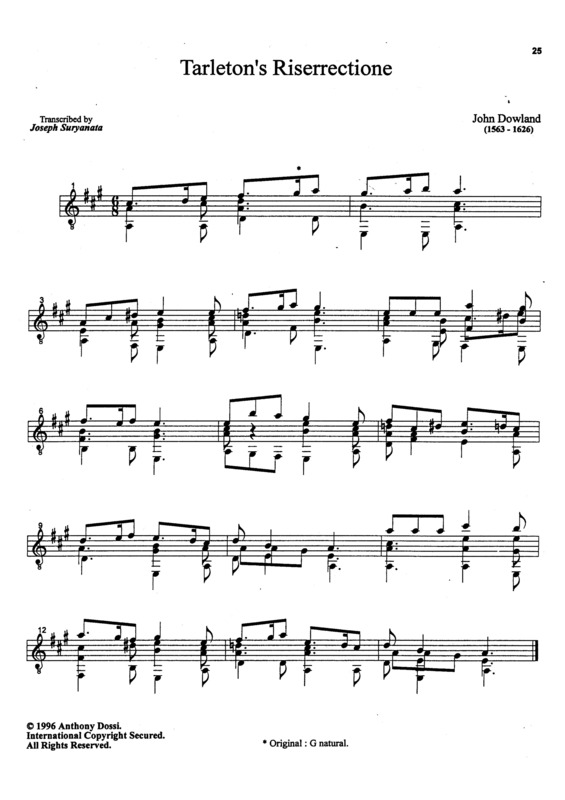 Partitura da música Tarletons Riserrectione