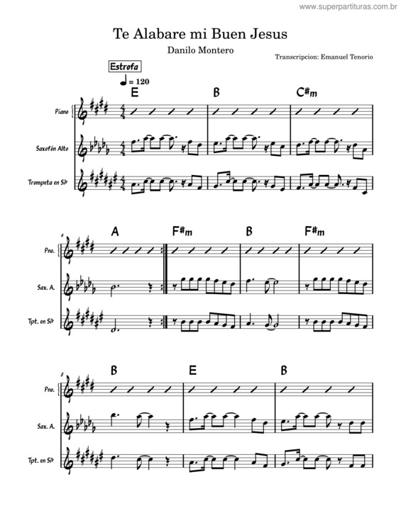 Partitura da música Te Alabare Mi Buen Jesús v.2