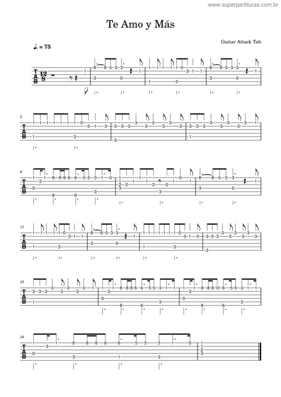 Partitura da música Te Amo Y Más v.2