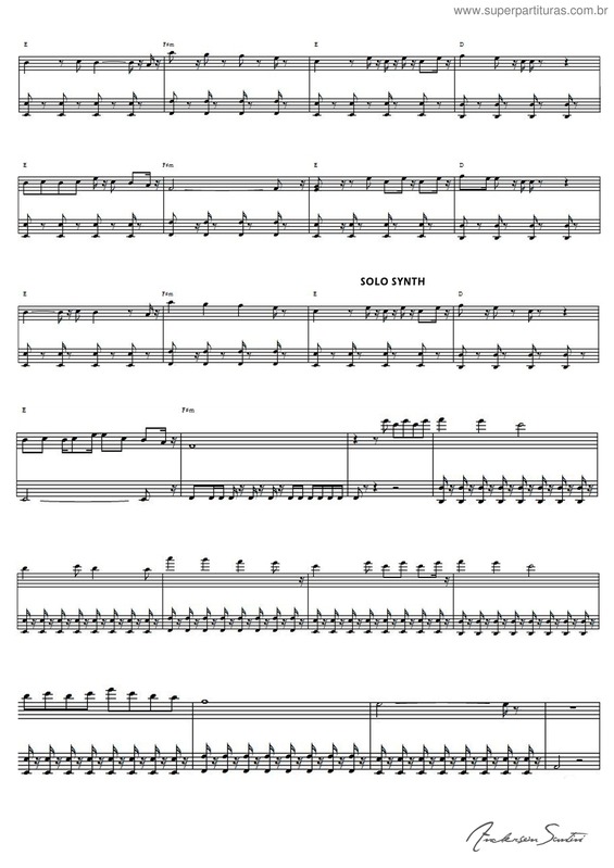 Partitura da música Te Assumi Pro Brasil - Pag 2