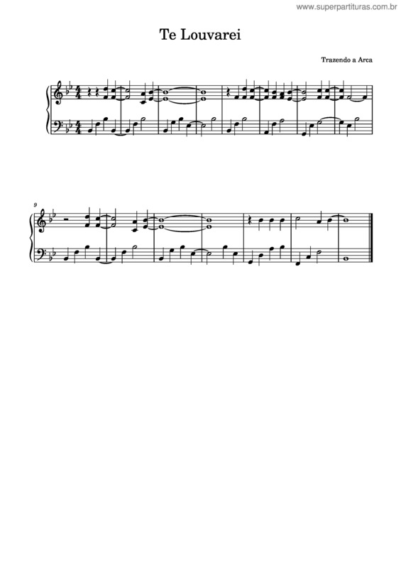 Partitura da música Te Louvarei My_First_Score