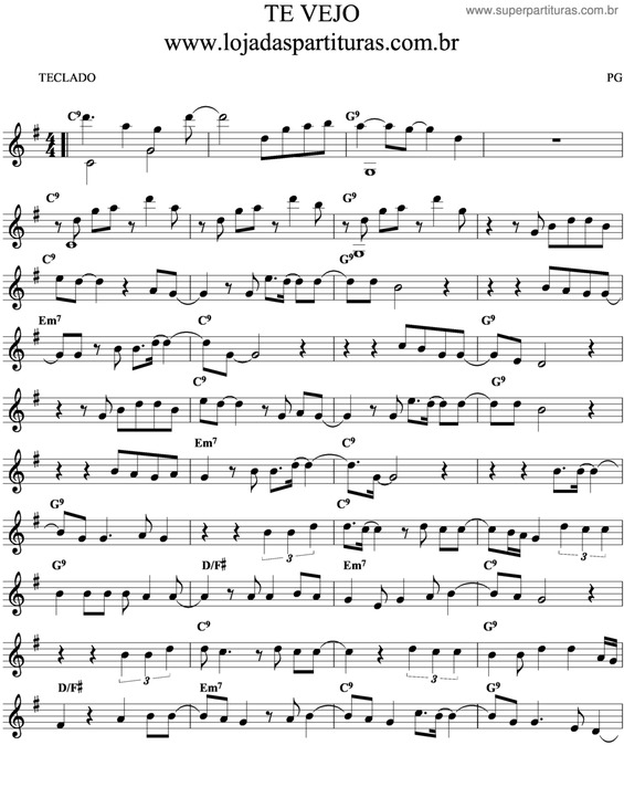 Partitura da música Te Vejo v.4