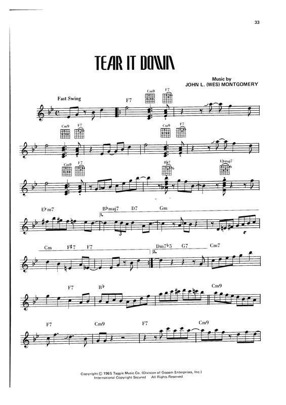 Partitura da música Tear It Down