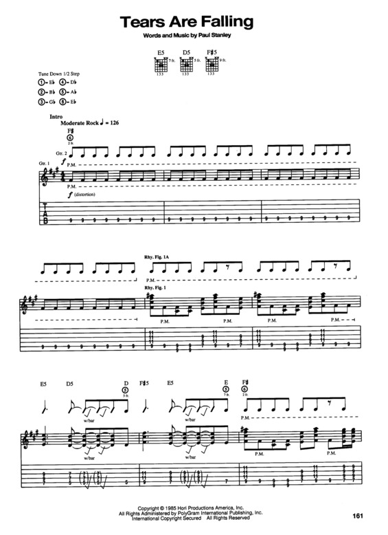 Partitura da música Tears Are Falling v.2