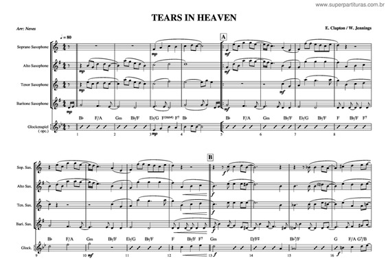 Partitura da música Tears In Heaven v.10
