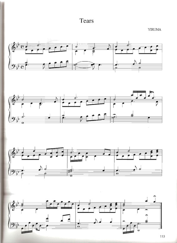 Partitura da música Tears v.2