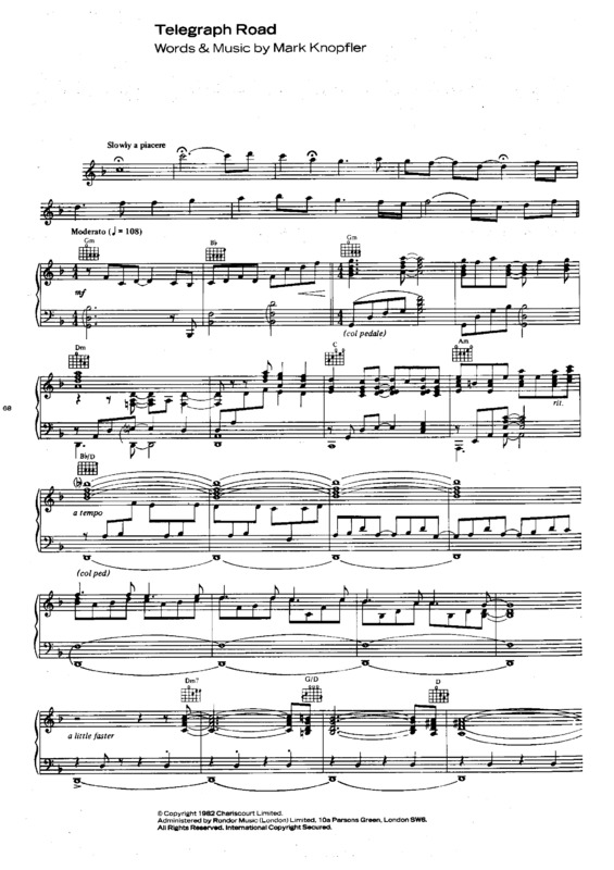 Partitura da música Telegraph Road v.3