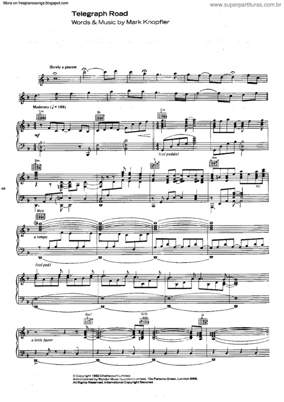 Partitura da música Telegraph Road v.4