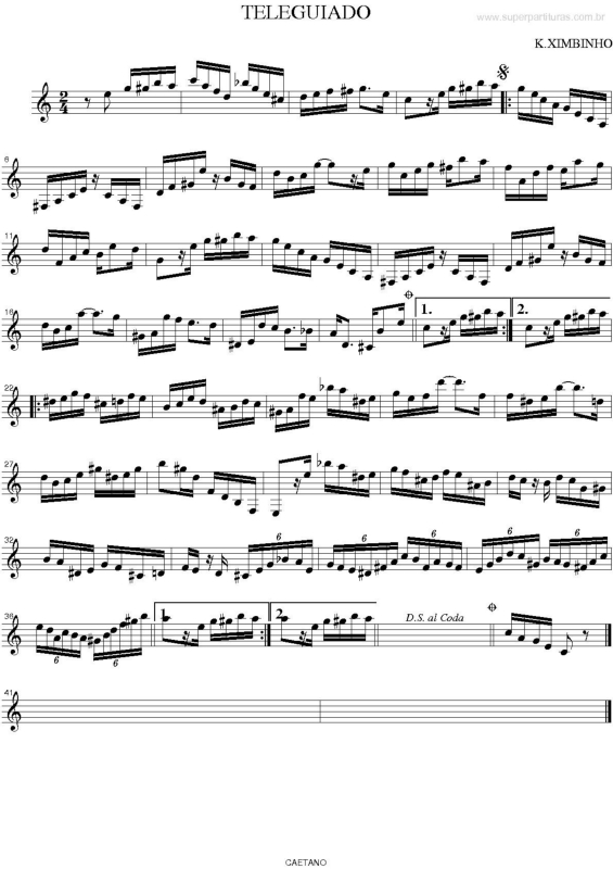 Partitura da música Teleguiado