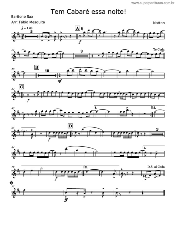 Partitura da música Tem Cabaré Essa Noite! v.5