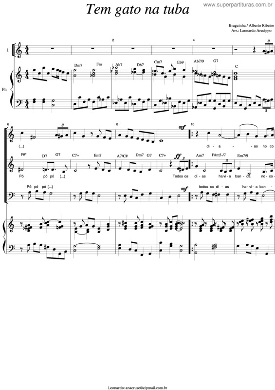 Partitura da música Tem Gato Na Tuba v.2