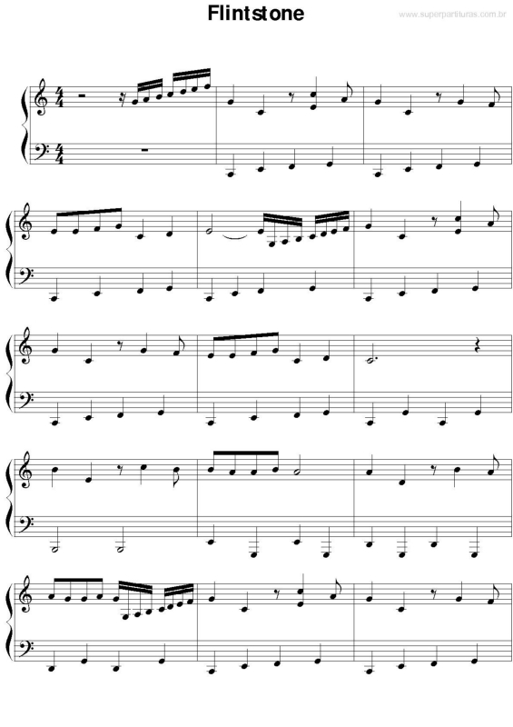 Partitura da música Tema de Flinstons v.2