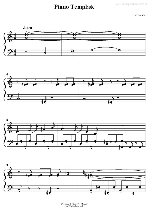 Partitura da música Tema de Simpsons