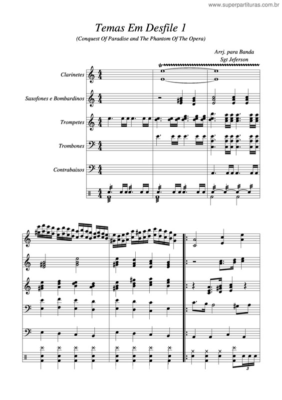 Partitura da música Temas Em Desfile 1 v.2