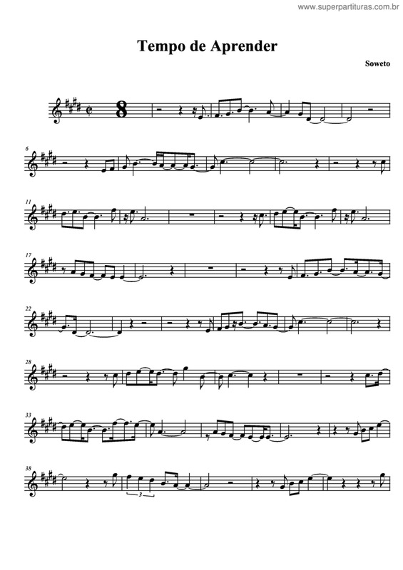 Partitura da música Tempo De Aprender v.3