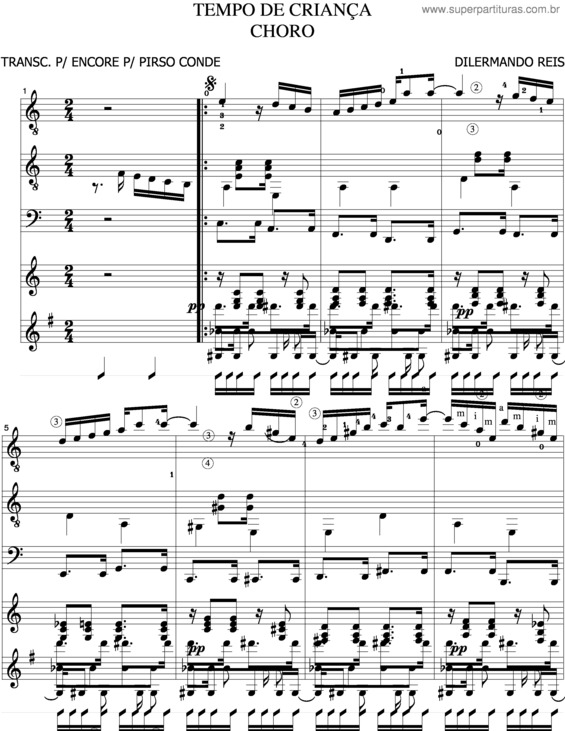 Partitura da música Tempo De Criança v.3