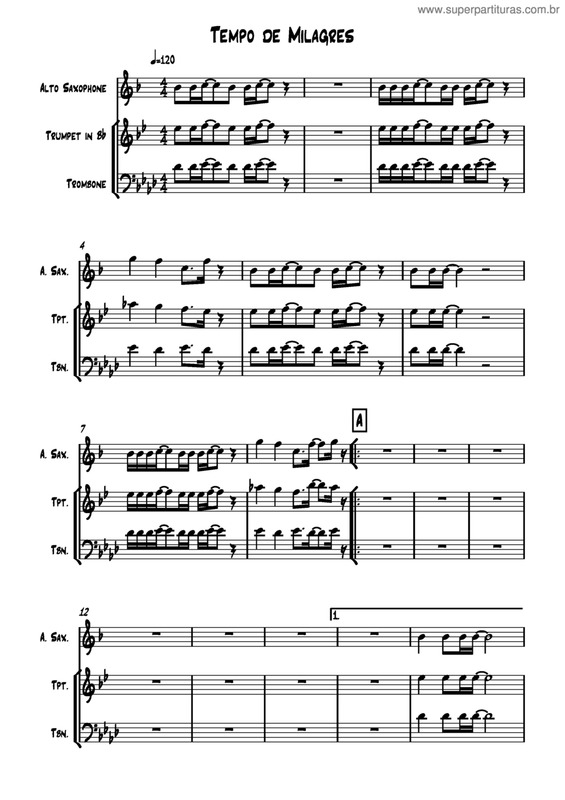 Partitura da música Tempo De Milagres