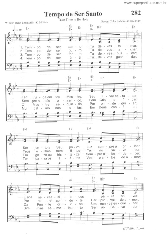 Partitura da música Tempo De Ser Santo