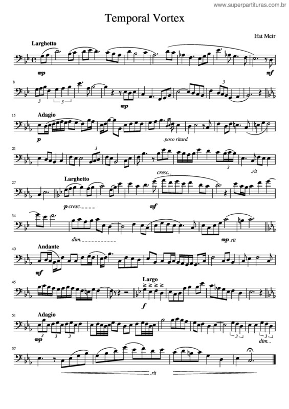 Partitura da música Temporal Vortex