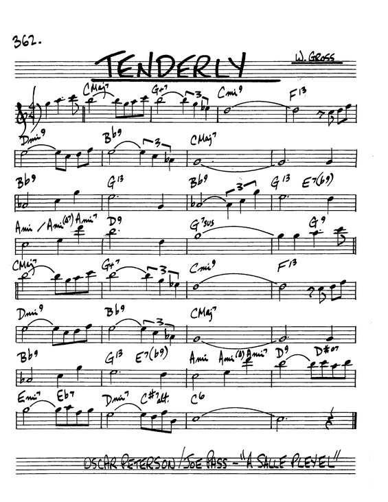 Partitura da música Tenderly v.5