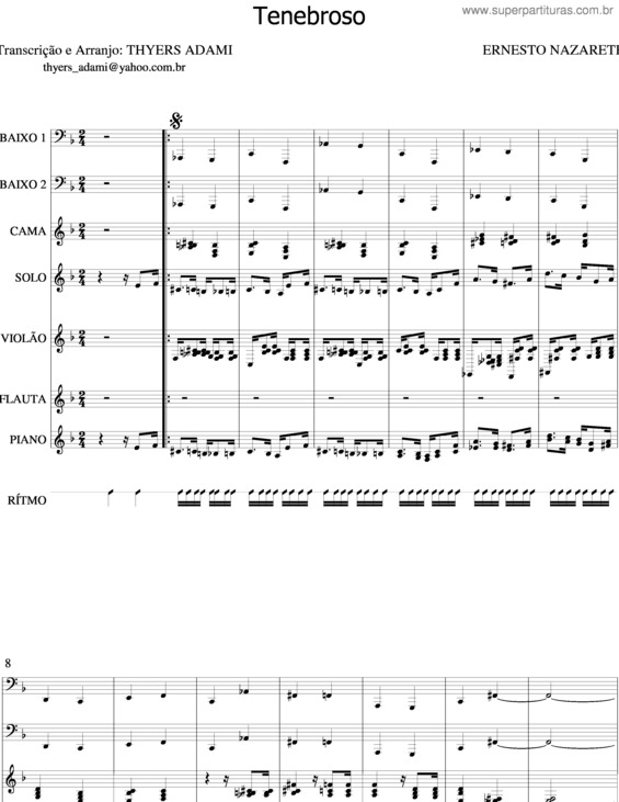 Partitura da música Tenebroso v.2