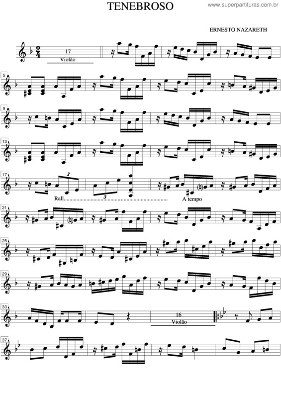 Partitura da música Tenebroso v.3