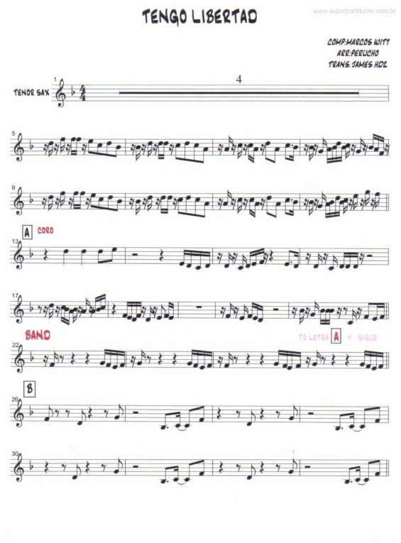 Partitura da música Tengo Libertad v.4