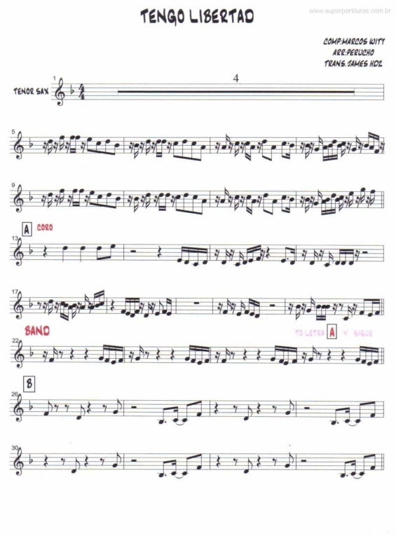 Partitura da música Tengo Libertad v.4