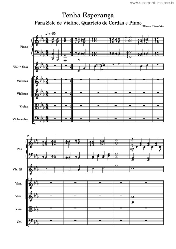 Partitura da música Tenha Esperança Album Track 3