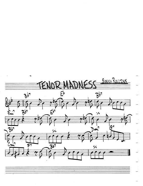 Partitura da música Tenor Madness v.5