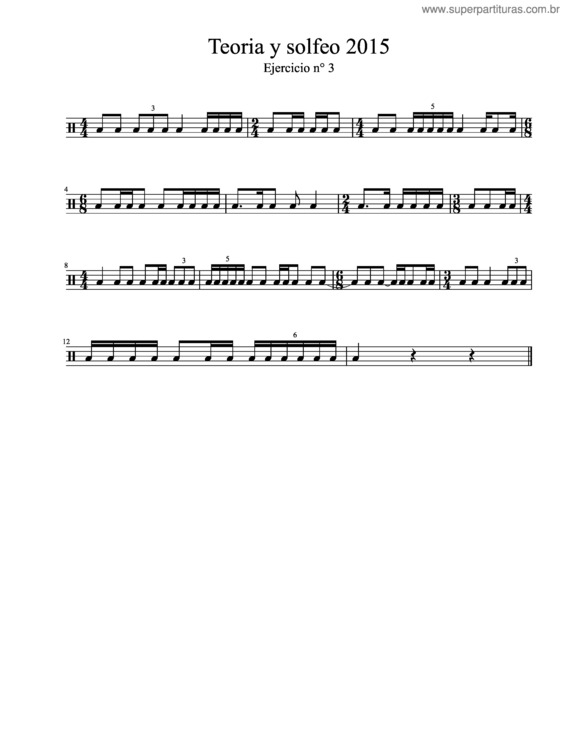 Partitura da música Teoria Y Solfeo 2015