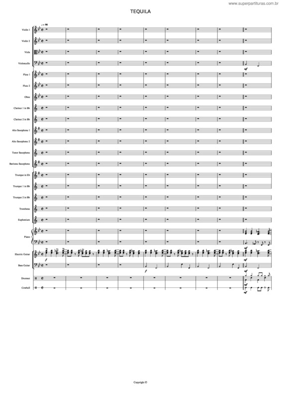 Partitura da música Tequila – Awful Edited