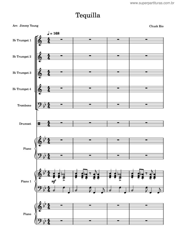 Partitura da música Tequilla – Sublime Tequilla