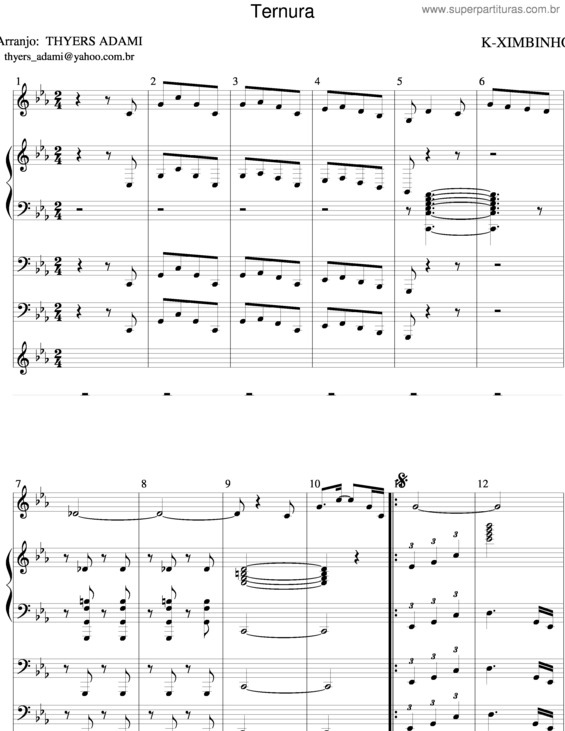 Partitura da música Ternura v.12