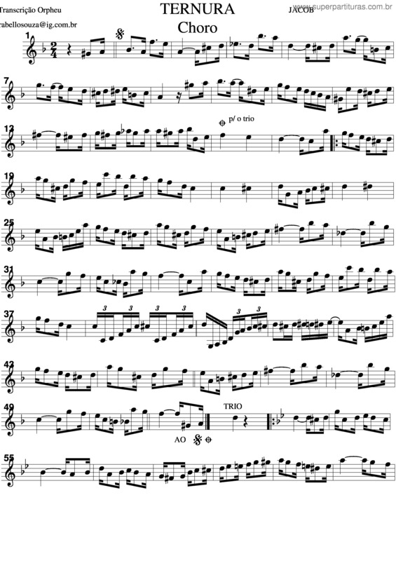 Partitura da música Ternura v.13