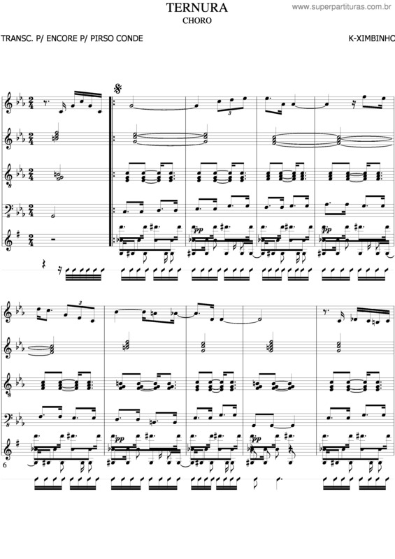 Partitura da música Ternura v.14