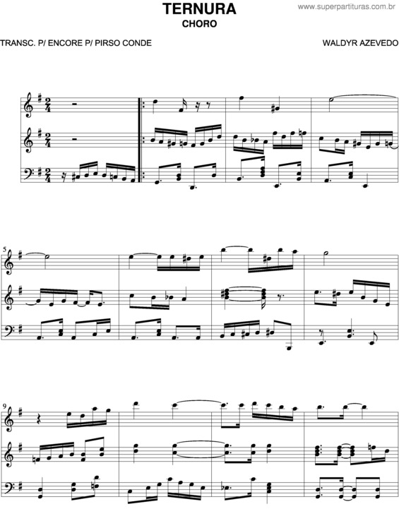 Partitura da música Ternura v.16