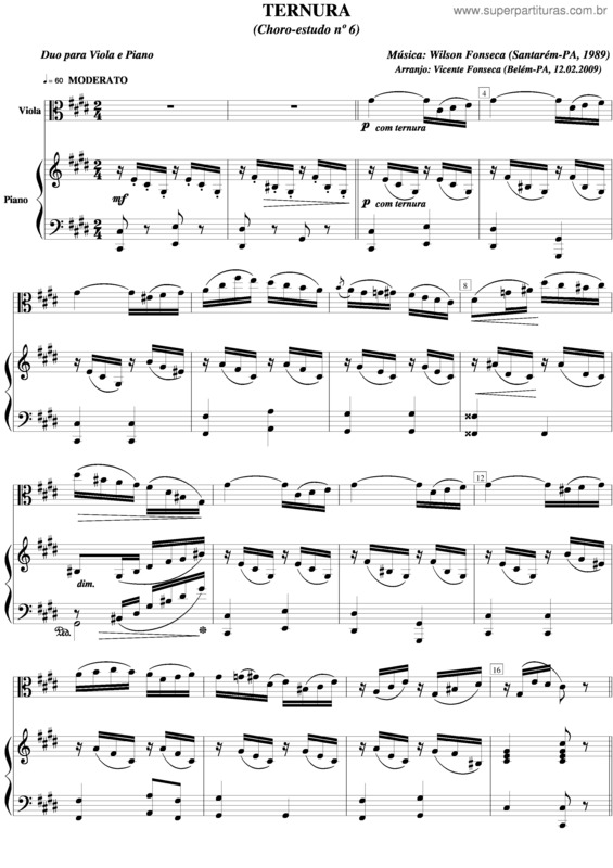 Partitura da música Ternura v.4