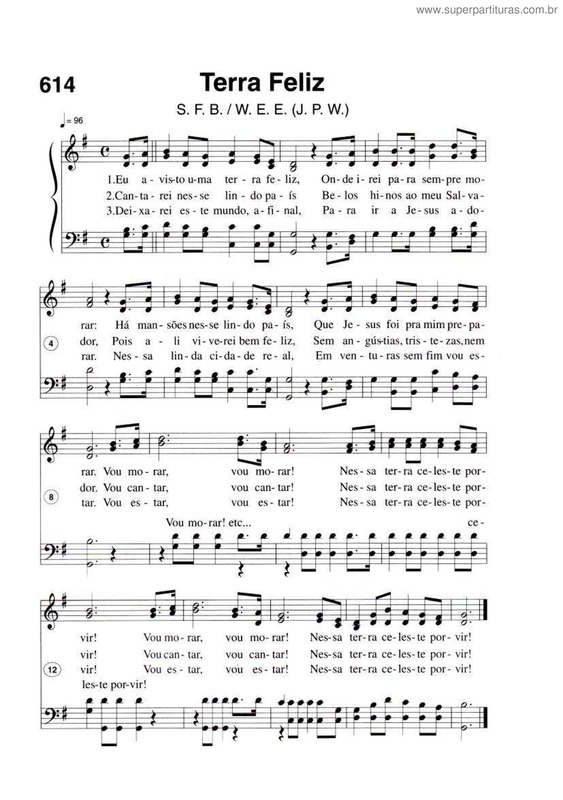 Partitura da música Terra Feliz v.3