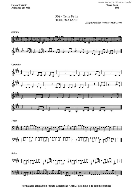 Partitura da música Terra Feliz v.6