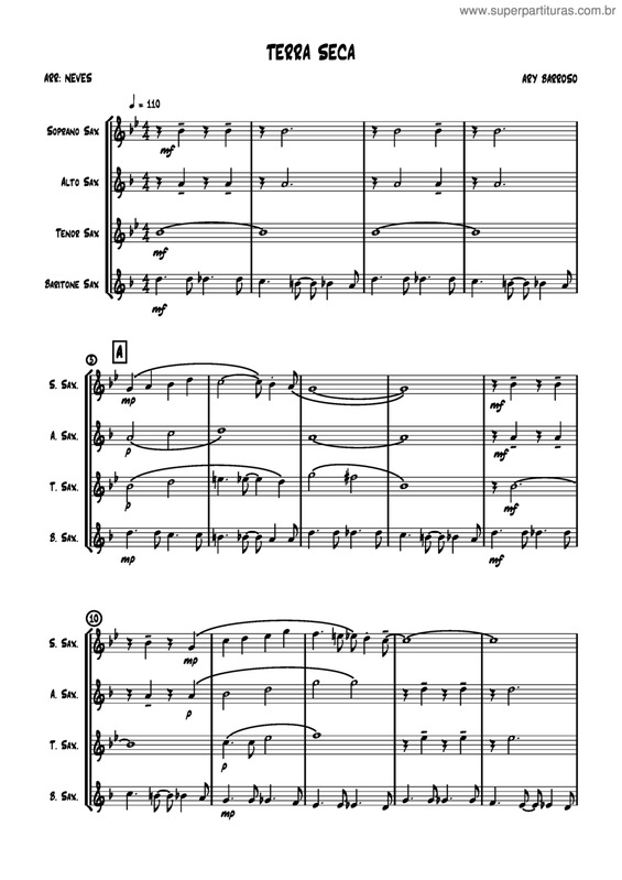 Partitura da música Terra Seca v.2