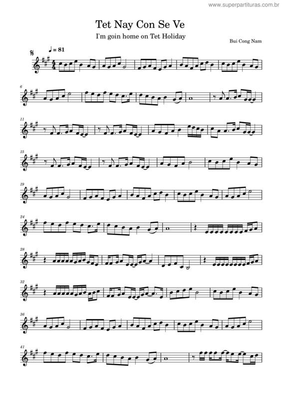 Partitura da música Tet Nay Con Se Ve
