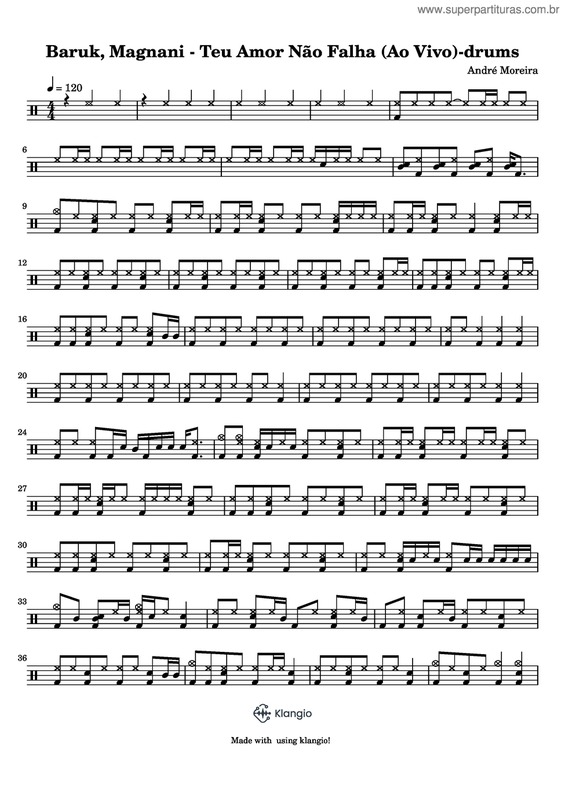 Partitura da música Teu Amor Não Falha v.2