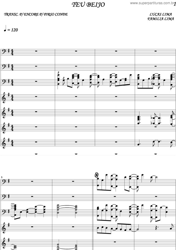 Partitura da música Teu Beijo v.2