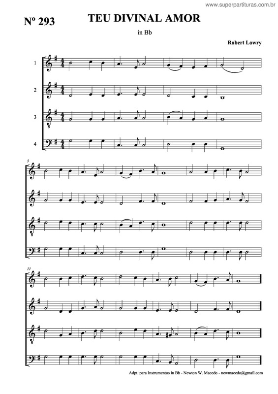 Partitura da música Teu Divinal Amor v.2