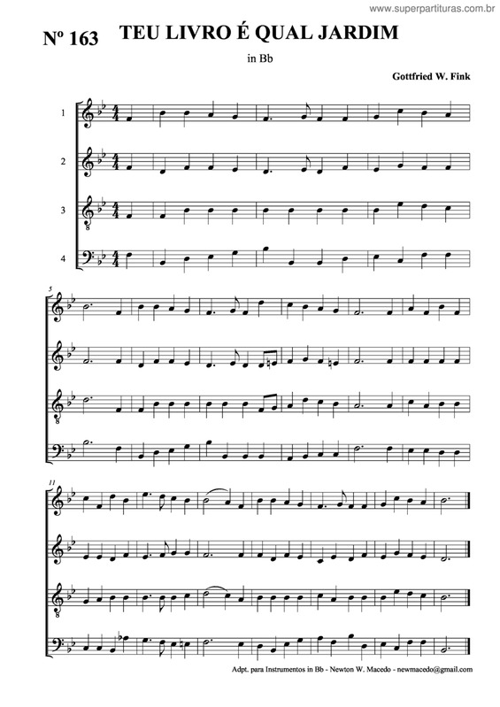 Partitura da música Teu Livro É Qual Jardim v.2