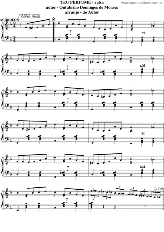 Partitura da música Teu Perfume v.2